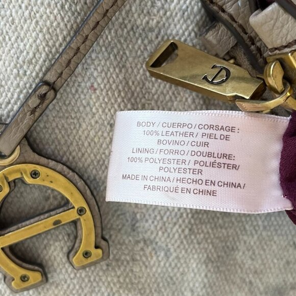 Etienne Aigner Peddled Nappa Leather Tan Angela Logo Crossbody Purse - Picture 14 of 14